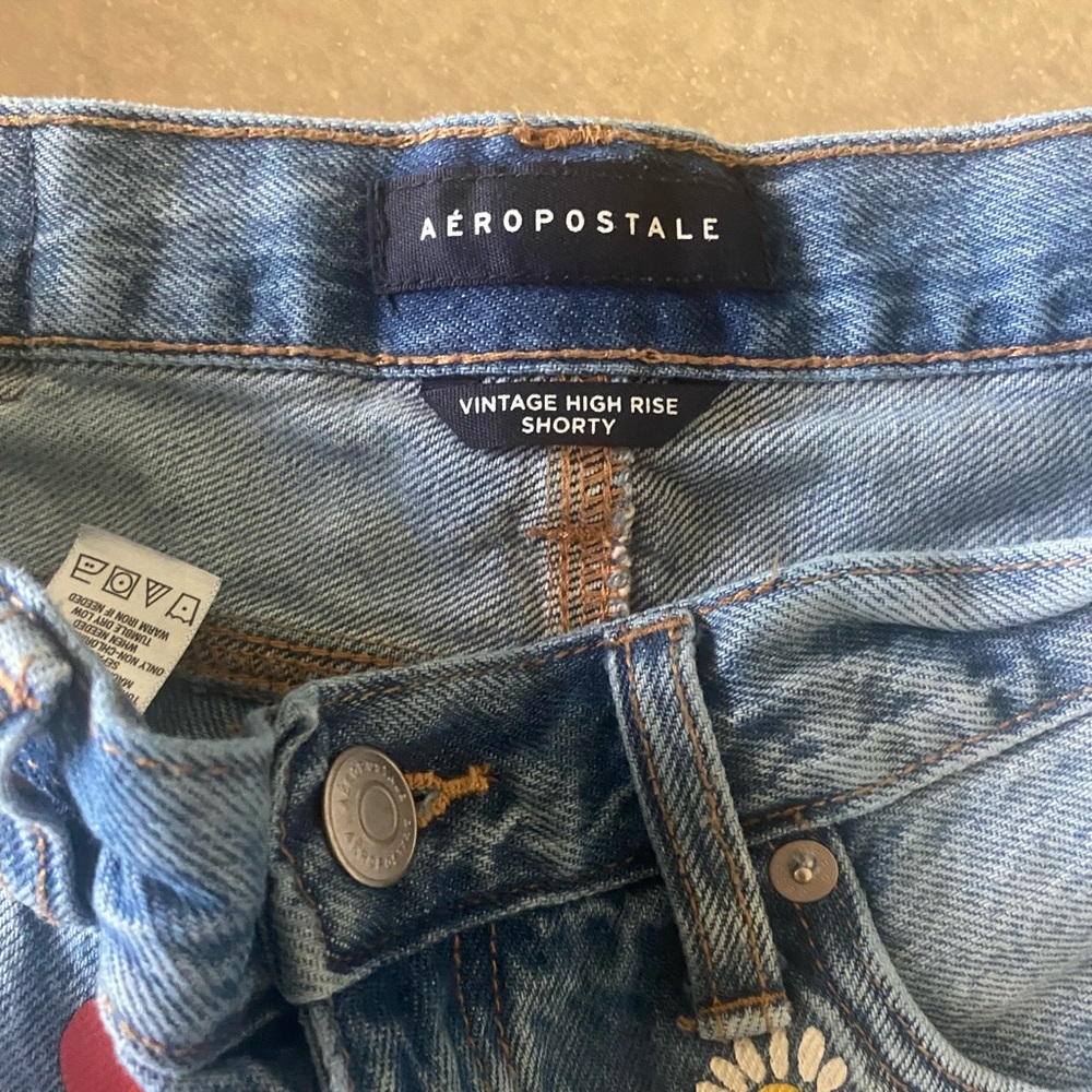 Aeropostale High-Rise Denim Shorty Shorts - Picture 5 of 5